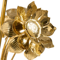 Brass Flower Table Lamp