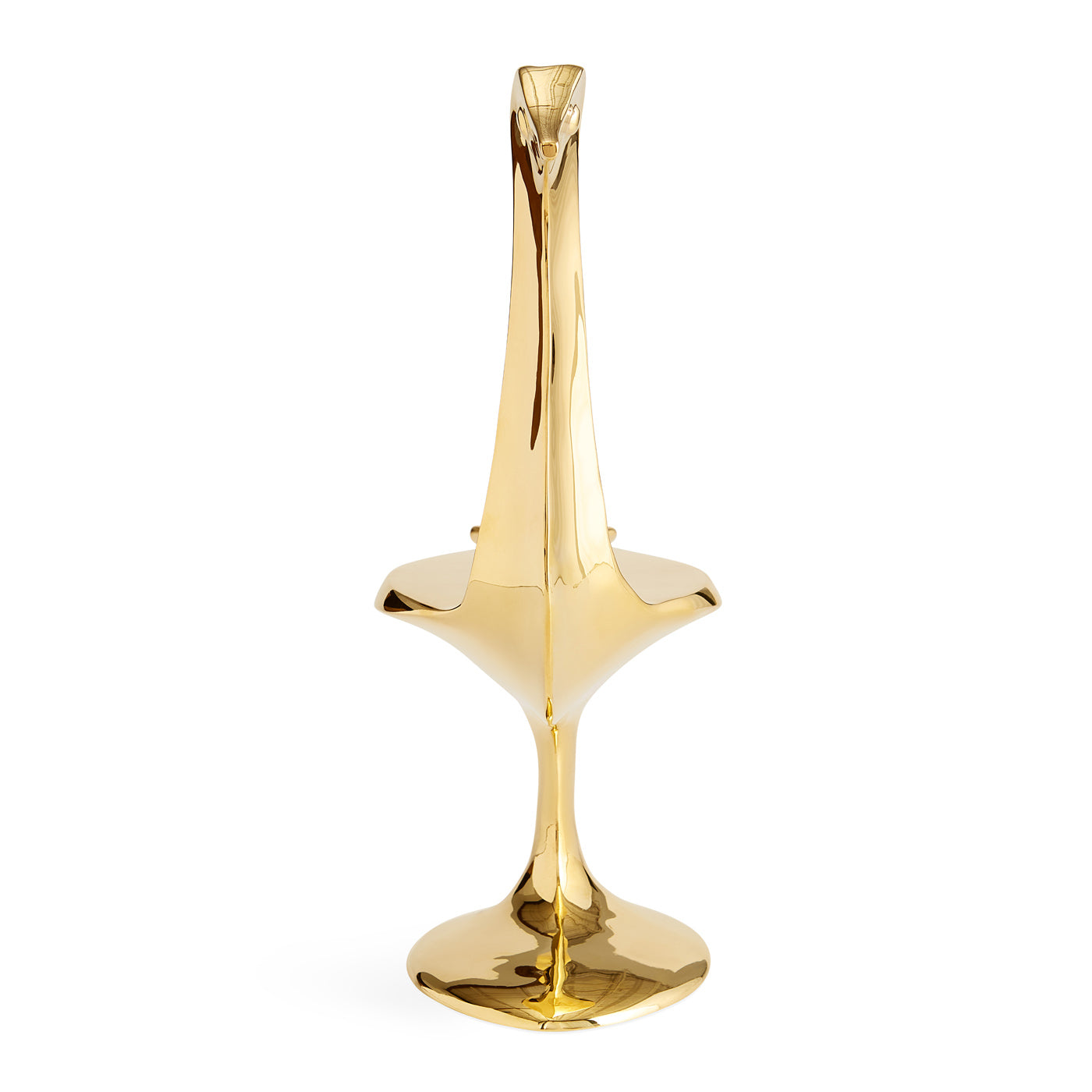 Brass Bird Menorah - front view
