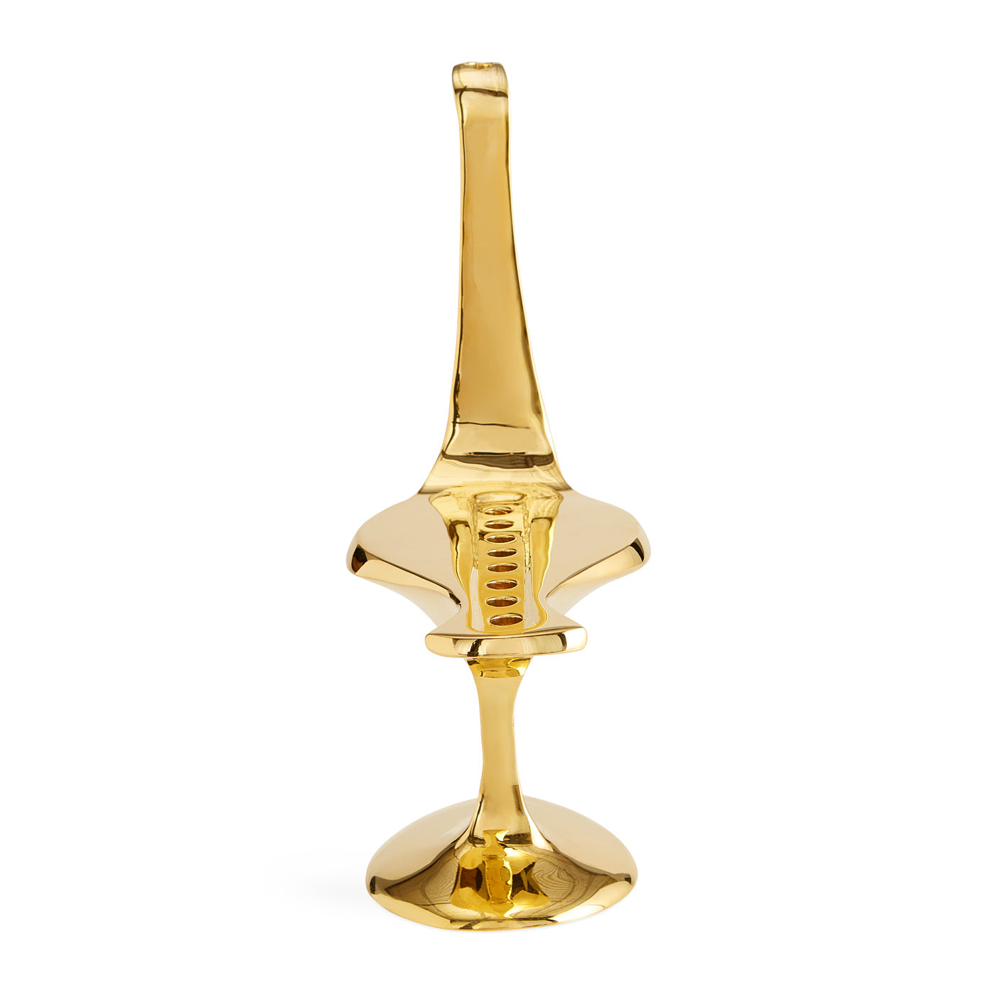 Brass Bird Menorah - back view