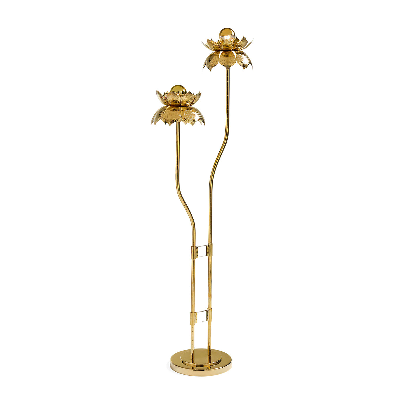 Brass Flower Floor Lamp