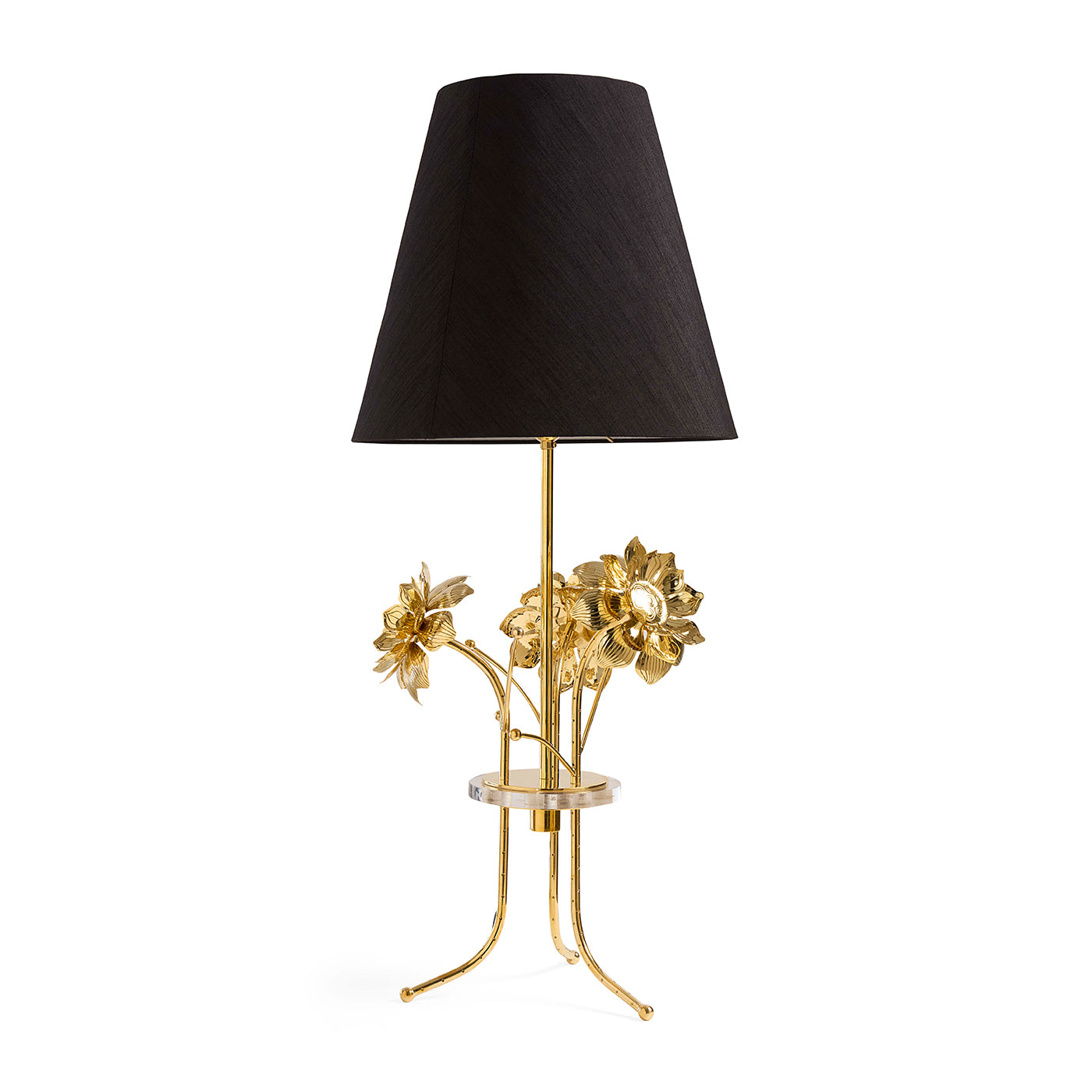 Brass Flower Table Lamp
