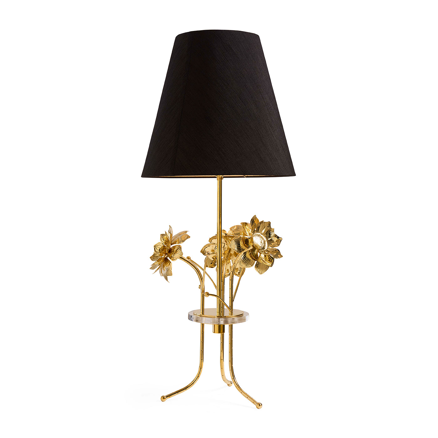 Brass Flower Table Lamp