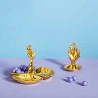 brass hand ring holder - bowls shot
