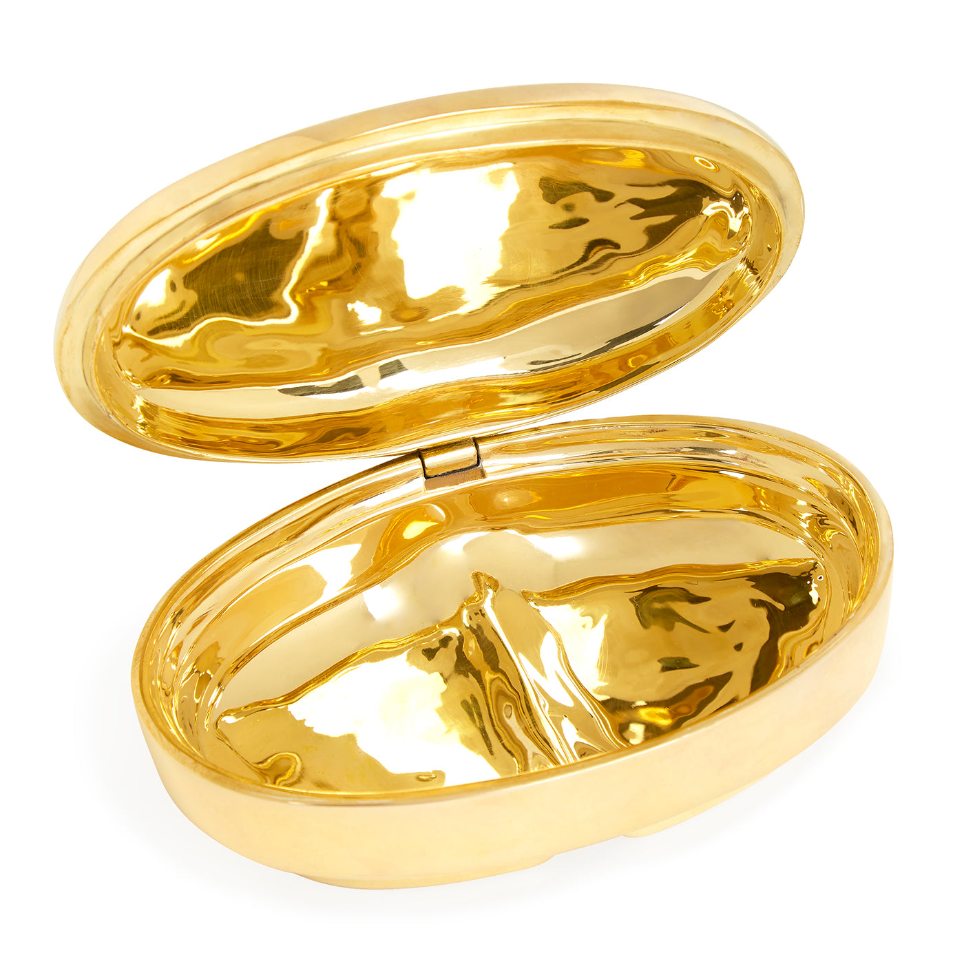 brass pill box collection with ribbon holiday - styled view
