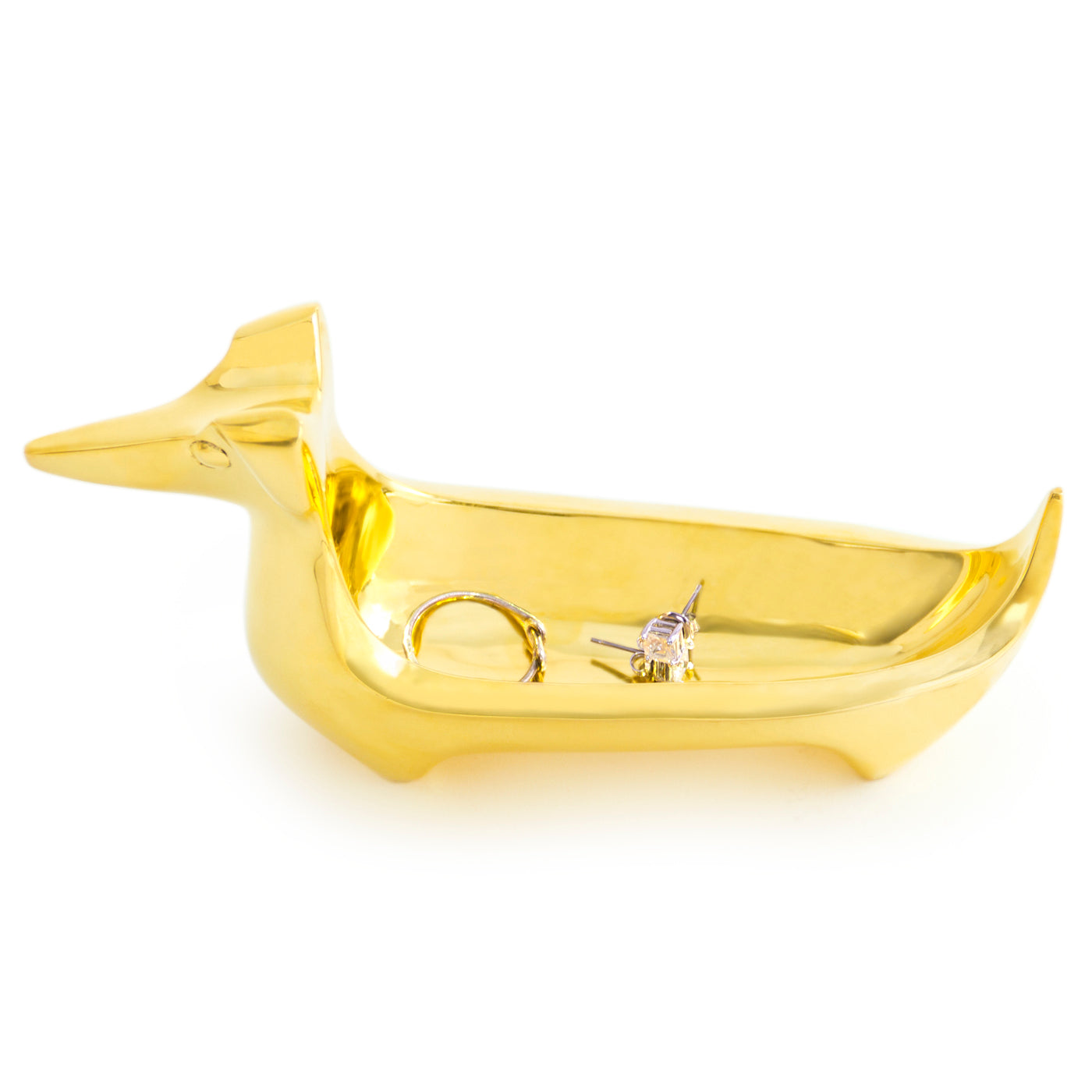 Brass Dachshund Ring Bowl in Brass | Jonathan Adler