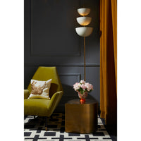 teardrop table antiqued brass - angle view 6