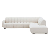 brigitte sectional right arm facing olympus oatmeal boucle - front view