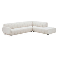 brigitte sectional right arm facing olympus oatmeal boucle - side view