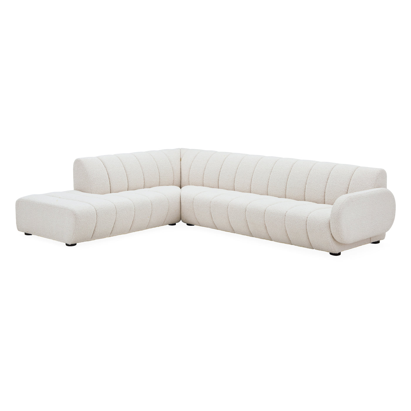 brigitte sectional right arm facing olympus oatmeal boucle - back view