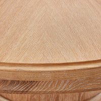 brussels dining table wood brass accents - detail view 3