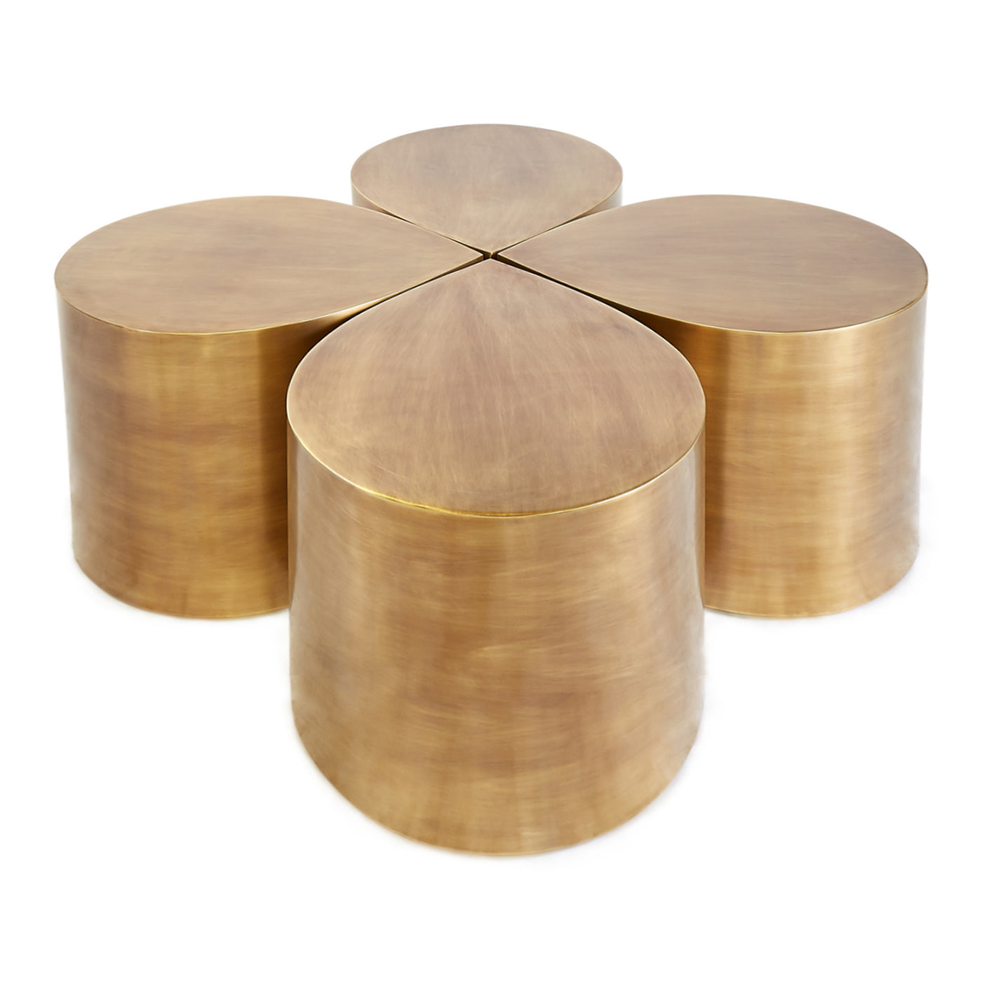 brass teardrop table bundle four - angle view