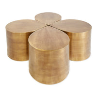 brass teardrop table bundle four - angle view