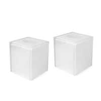 hollywood tissue box bundle acrylic clear - angle view