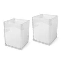 hollywood wastebasket bundle acrylic clear - angle view