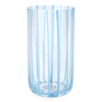 cabana highball glass blue - front view