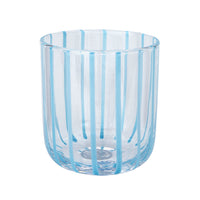cabana rocks glass blue - front view