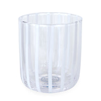 cabana rocks glass white - front view