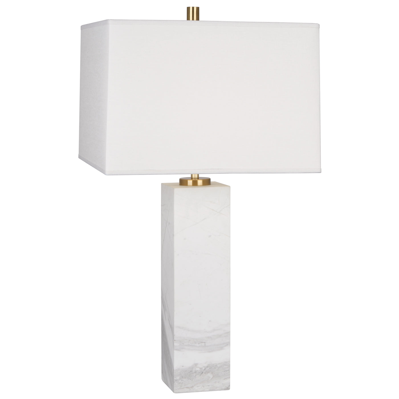 tall canaan table lamp marble white shade white - angle view