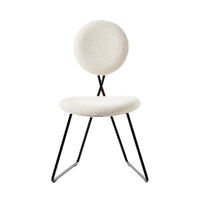 caprice dining chair varese lichen velvet frame metal black - back view