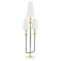 caracas cactus floor lamp white brass marble - detail view