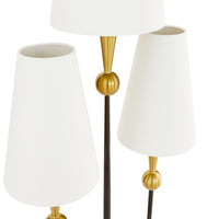 caracas cactus floor lamp white brass marble - detail view 2