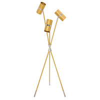 caracas task tripod floor lamp brass nickel - front view