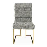 Channeled Goldfinger Dining Chair - front view