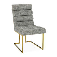 Channeled Goldfinger Dining Chair - angle view