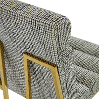 Channeled Goldfinger Dining Chair - details view
