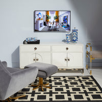druggist canisters channing media console - styled view