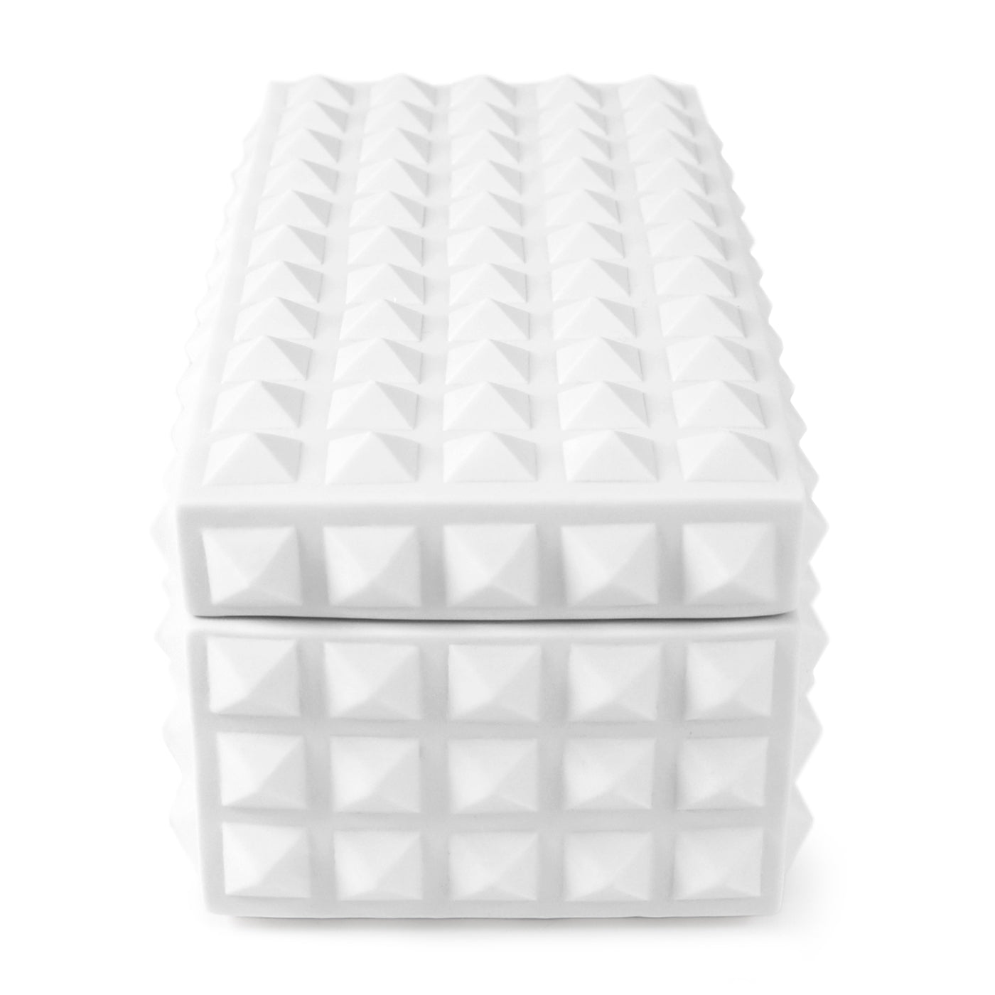 charade square studded box rider etagere x-benches - styled view