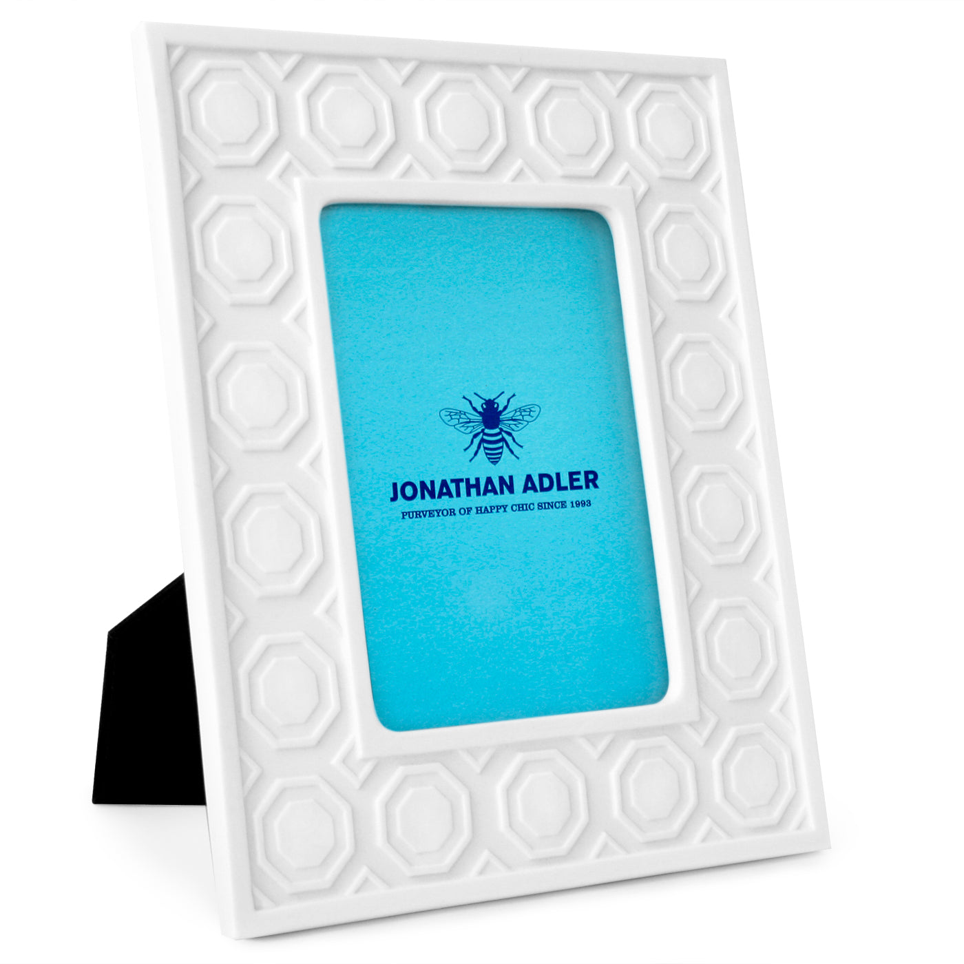charade moulding frame 5x7 porcelain white - angle view