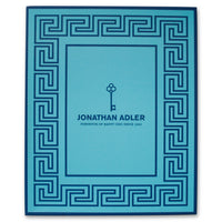 charade greek key frame 4x6 porcelain white box - angle view