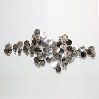 c. jere raindrops wall sculpture nickel - front view