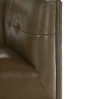 claridge apartment sofa olive leather - back view