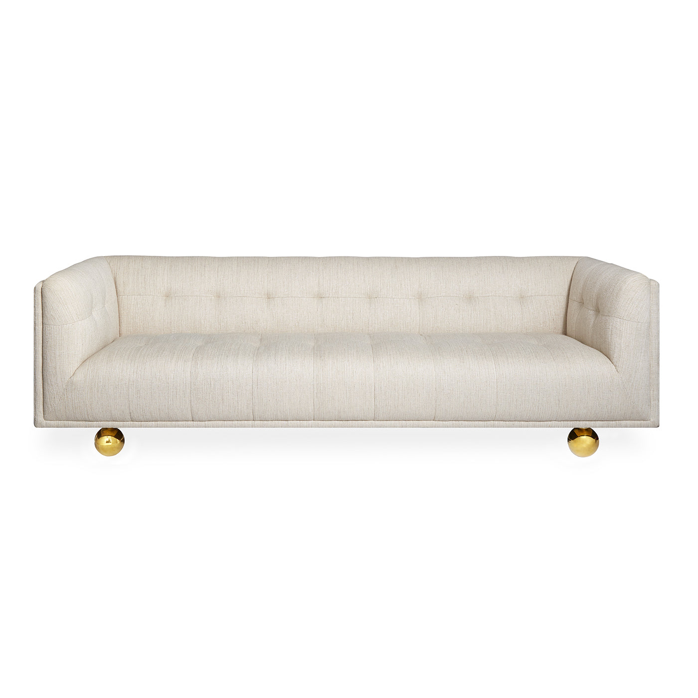claridge sofa belfast stone linen - front view