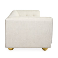 claridge sofa oxford blue leather - back view
