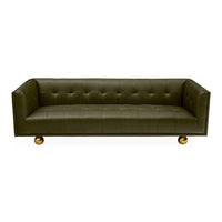 claridge sofa belfast stone linen - front view
