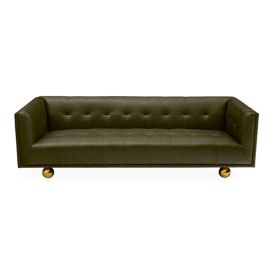 claridge sofa belfast stone linen - front view