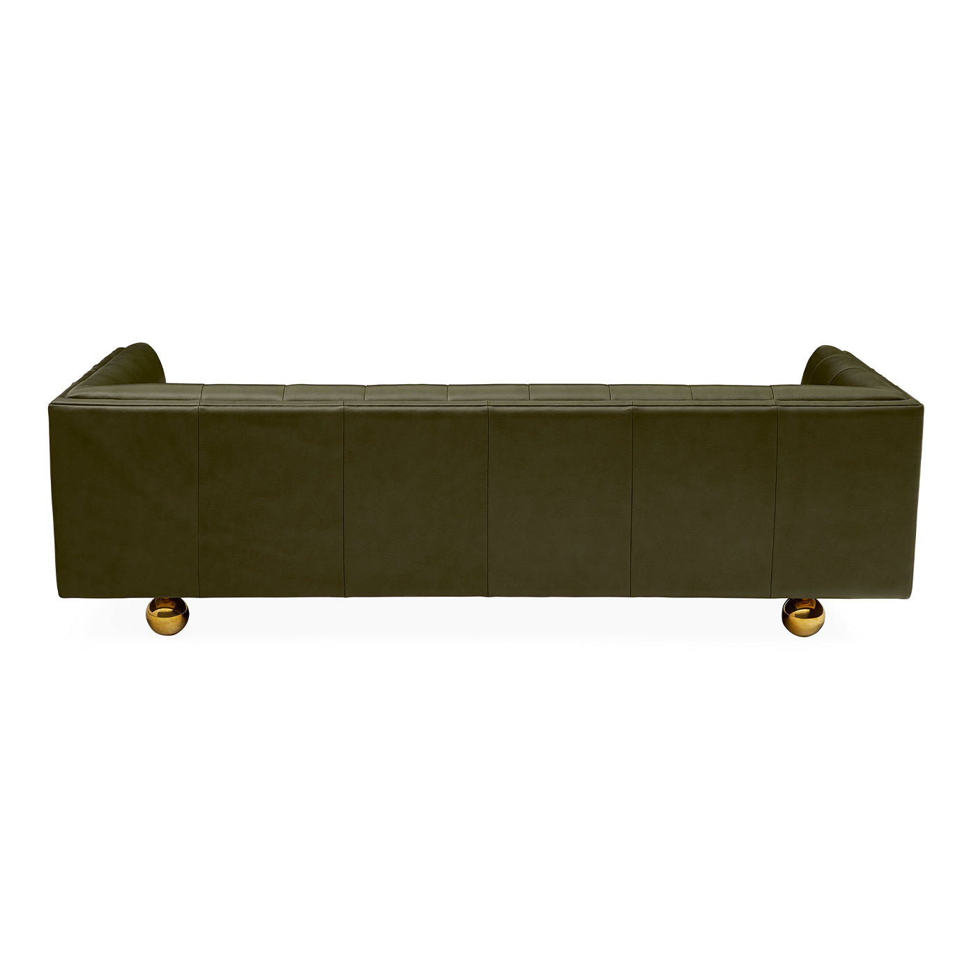 Claridge Sofa - Olive Leather - Back View