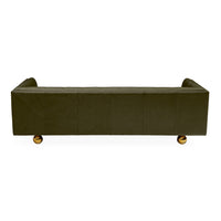 Claridge Sofa - Olive Leather - Back View