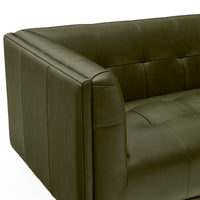 claridge sofa oxford olive leather - details view
