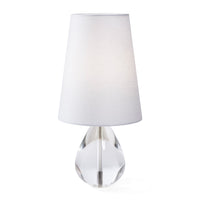 claridge teardrop table lamp lead crystal nickel - front view