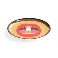 full dose coasters porcelain black red gold - view 3
