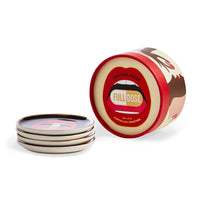 full dose coasters porcelain black red gold - view 2