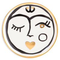 marseilles coasters porcelain black white gold - view 4