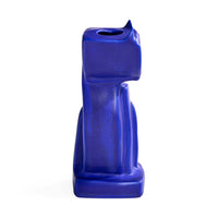 Cobalt Cat Vase - side view