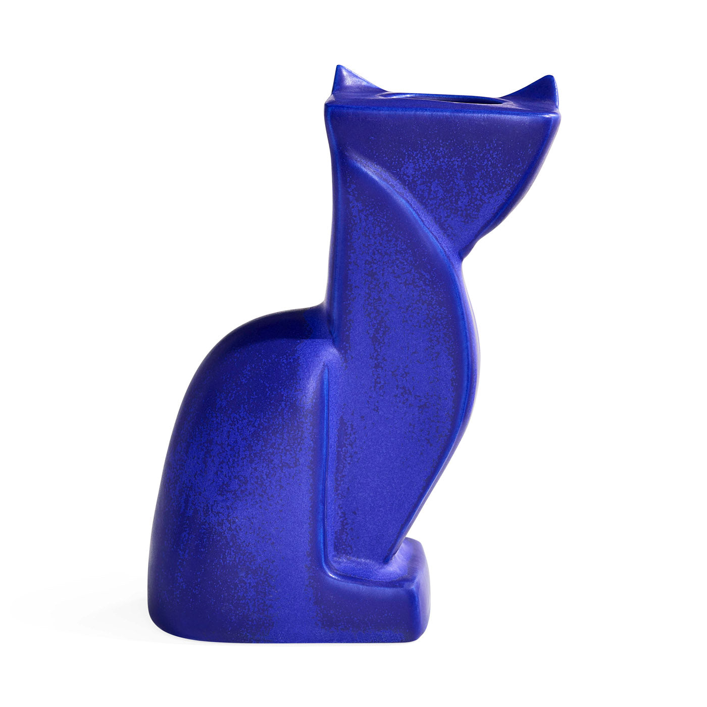 Cobalt Cat Vase - back view