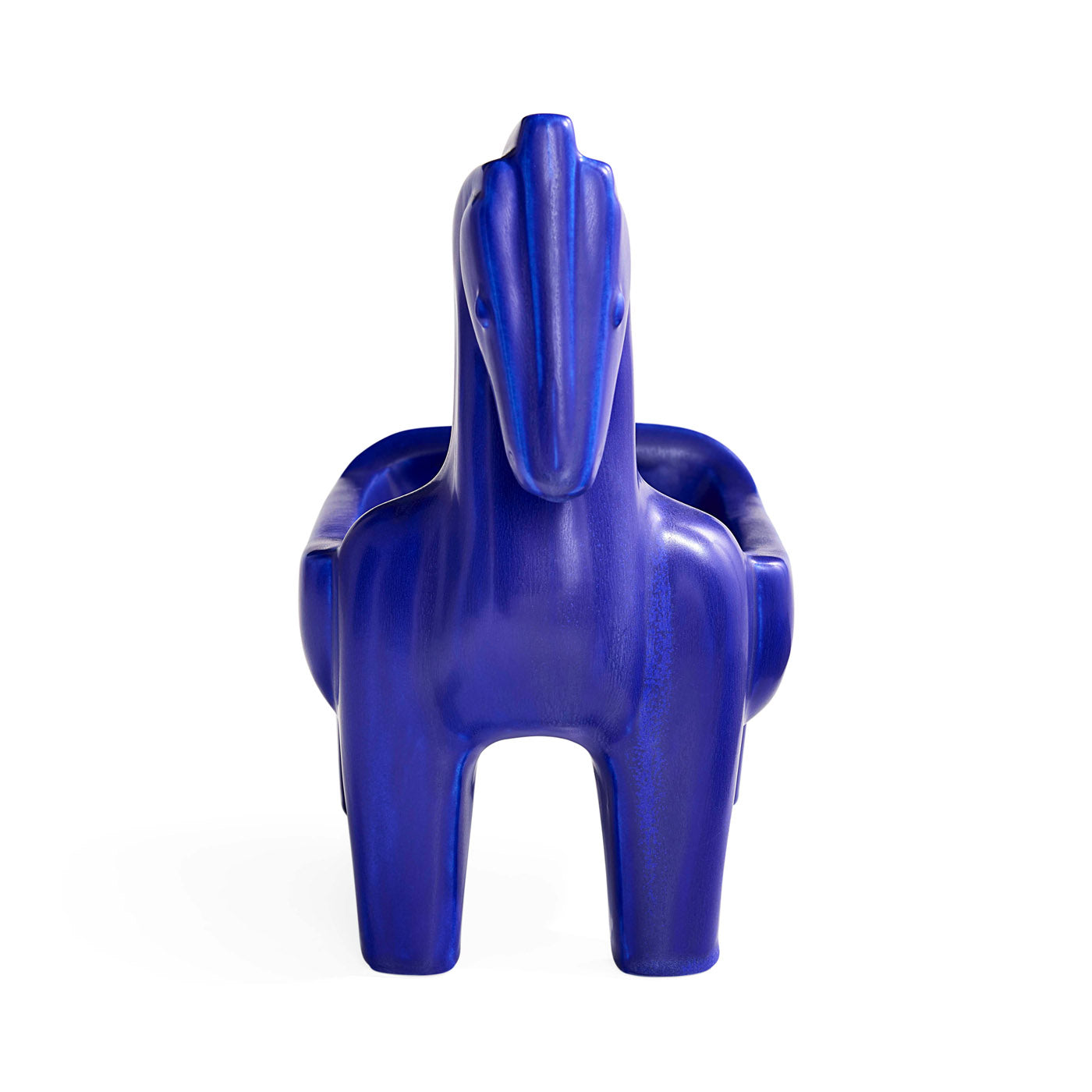 Cobalt Horse Bowl - front view