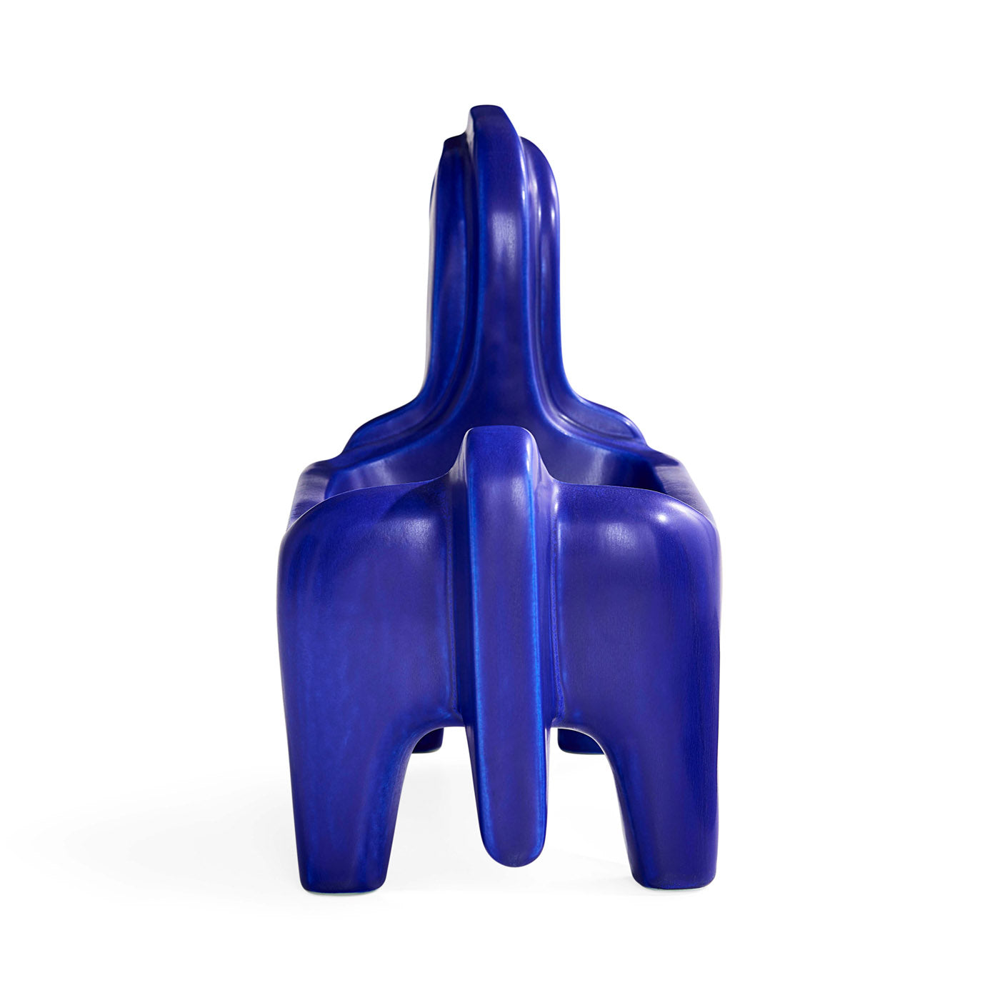 Cobalt Horse Bowl - back view